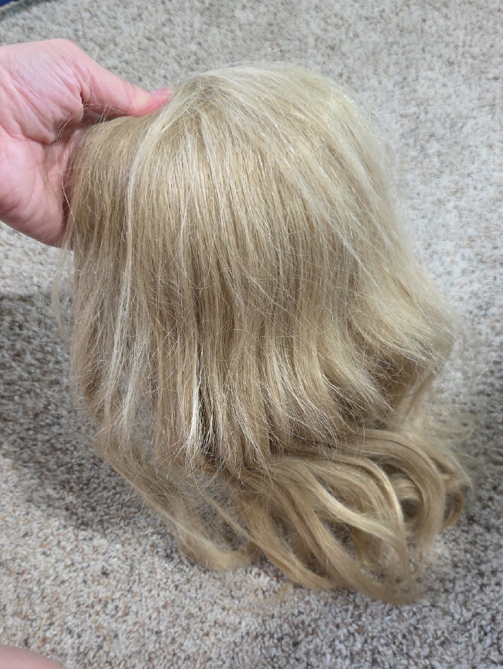 NEW Blonde Human Hair Wig - Dusty Blonde Circa 60s 70s NOS Bouffant Wig